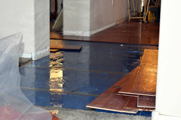Professional Water Damage Restoration technician working in Westbury, NY